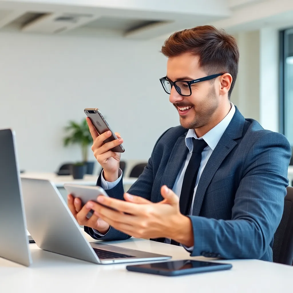 Nederlandse professional gebruikt productiviteitsapps op diverse apparaten