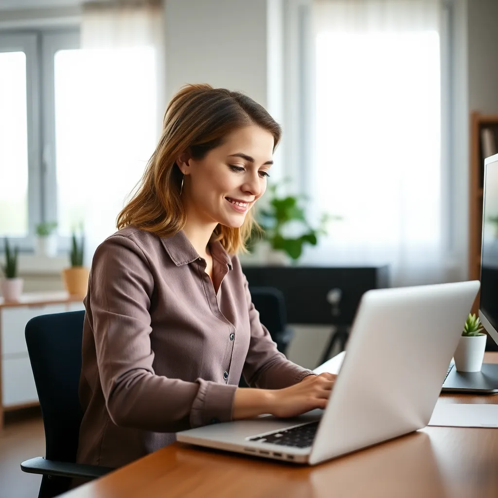 Persoon die productiviteitsapps gebruikt op devices